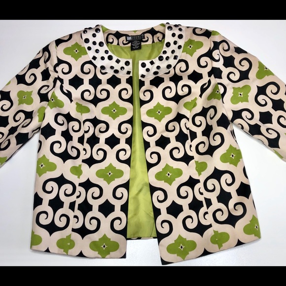 🌵Carol Little Retro 70’s Cropped Jacket W Gems - Picture 4 of 8